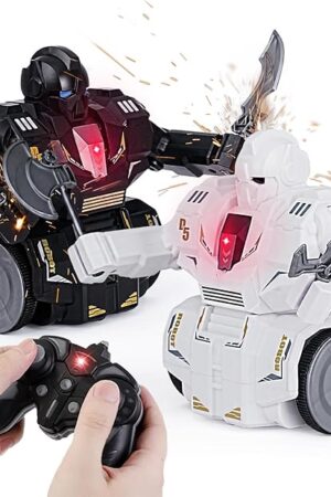 The Rotating Fight Robot Toys for Ages 8-13,Remote Control Battle Bots 4 Weapons Available for Replacement for Kids,2-Player Electric Wrestling Toys, Christmas Birthday School Gifts for Boys 6+ years old