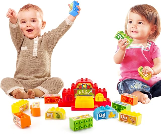 The WEofferwhatYOUwant Talking ABC Blocks – Interactive Alphabet Learning Toy with Audio & Songs – Plastic Educational Blocks for Toddlers 18 Months+ – Phonics, Fine Motor & Early Learning Skills