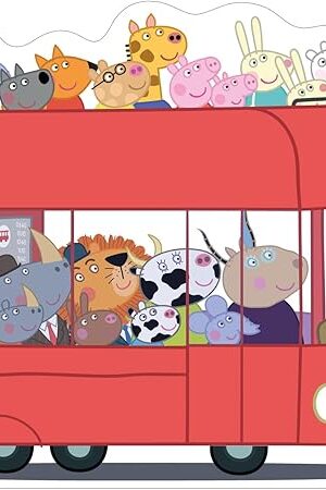 The Ravensburger Peppa Pig: London Bus 24 Piece Giant Shaped Floor Jigsaw Puzzle for Kids - Screen-Free Activity Boosts Concentration and Focus