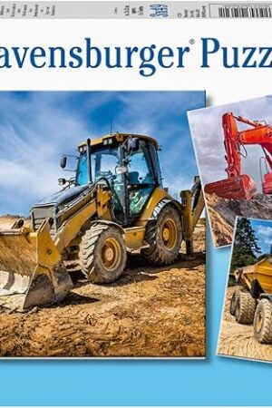 The Ravensburger Diggers at Work Puzzle Set | 3x49 Piece Jigsaw Puzzles for Kids | Screen-Free Activity | Boosts Concentration and Focus | Great Gift