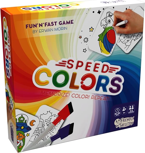 The Speed Colors Card Game - Fast-Paced Memory Game! Fun Family Game for Kids & Adults, Ages 6+, 2-5 Players, 15 Minute Playtime, Made