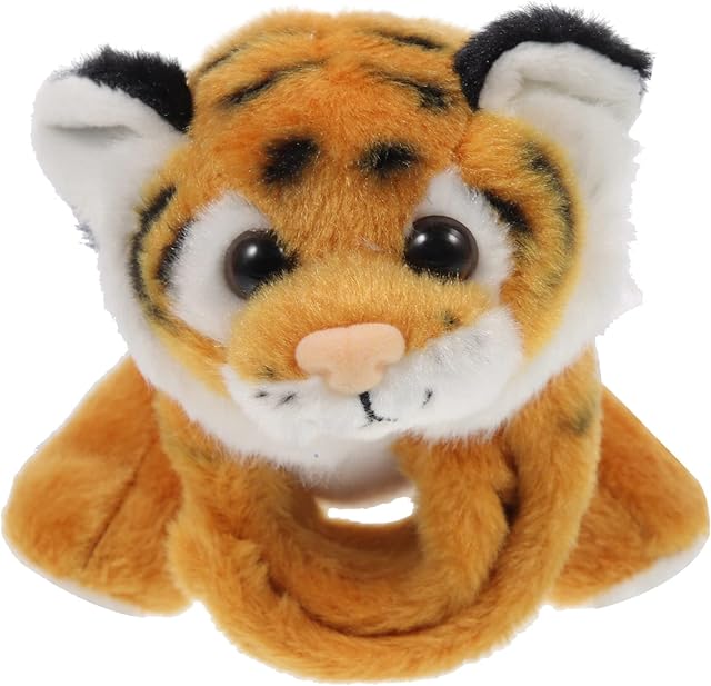 The Hug Animal Slap Bracelet for Party Favors Stuffed Animals Huggers Slap Bracelets Plush Toy Childrens Day Gift(Tiger)