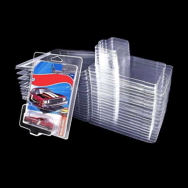 The 25-Pack Protector case for Hot Wheels -Clamshell Plastic Display Cases for 1:64 Scale Models, Crystal Clear UV-Resistant, Dust-Proof & Scratch-Resistant Plastic Storage Case with Secure Seal (25)
