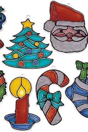 The S&S Worldwide-CF-2760 Small Holiday Sun Catchers (Set of 10), 4in