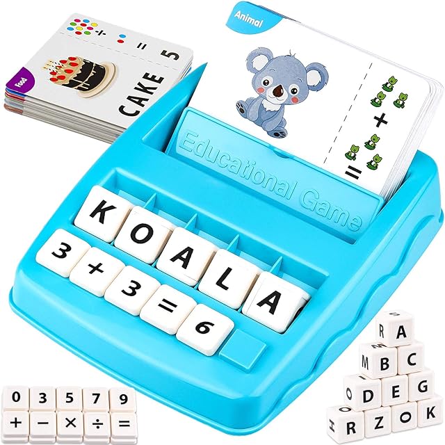 The Learning Educational Toys 2 in 1 Matching Letter and Number Games for Boys and Girls Sight Words Recognition Flash Cards Kindergarten Teaching Tools Preschool Learning Materials for Kids Ages 3-7
