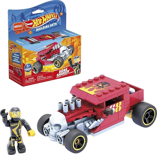 The Hot Wheels Mega Construx Bone Shaker Construction Set, Building Toys for Kids 5 Years and Up