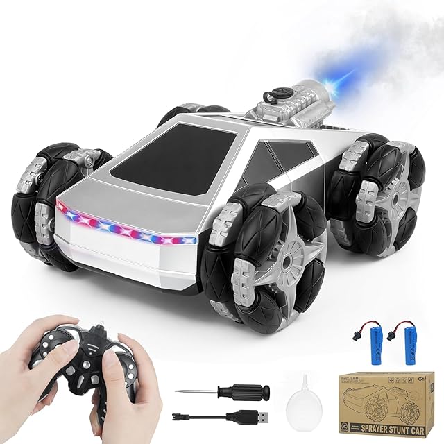 The Remote Control Car,RC Cars for Boys 4-7 8-12, 4WD High Speed All Terrain Remote Control Monster Truck, 1:16, 2.4GHZ Monster Truck Toy with LED Lights & Spray,Kids Birthday Gifts for Boys