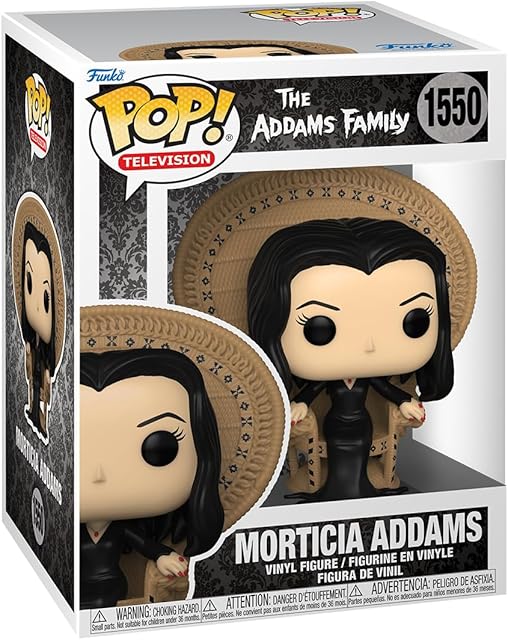 The Funko POP! Deluxe: The Addams Family – Morticia Addams in Chair - Addams Family Classic TV - Collectable Vinyl Figure - Gift Idea - Official Merchandise - for Kids & Adults - Horror Fans