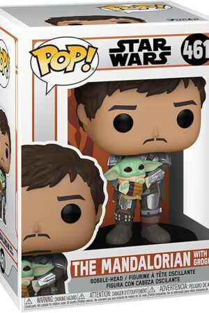 The POP Funko Star Wars: The Mandalorian - Mandalorian (Din Djarrin) Holding The Child (Grogu), Multicolor (54525)