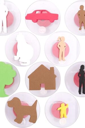 The READY 2 LEARN Giant Stampers - Family Members - Set of 10 - Easy to Hold Foam Stamps for Kids - Arts and Crafts Stamps for Displays, Posters, Signs and DIY Projects