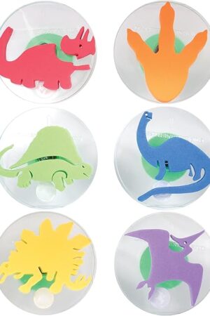The READY 2 LEARN Giant Stampers - Dinosaurs - Set of 6 - Easy to Hold Foam Stamps for Kids - Arts and Crafts Stamps for Displays, Posters, Signs and DIY Projects