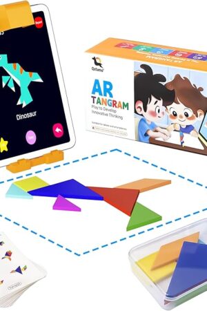 The Qxtamo® Innovative AR Tangrams Puzzles Games, 1000+ Animated Sensory Toys, Family Travel Learning Education STEM Toys Birthday Gift Party Favors for Kids Children Boys Girls Teens, Ages 3+ Year Old