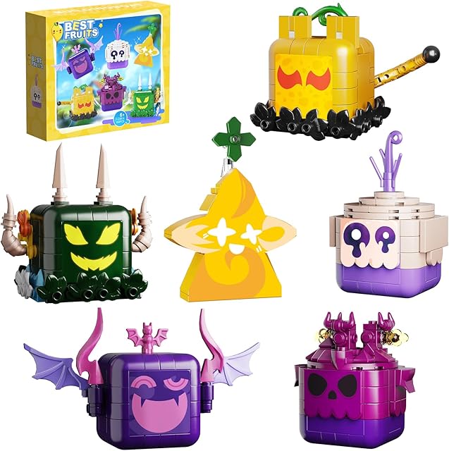 The Fruits Toy Building Sets, Anime Game Toy Cute Building Kits Compatible with Lego, Ideal Birthday Party Present for Boys Girls Game Fans(494 Pieces)