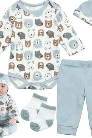 The Reborn Baby Doll Clothes Accessories 18-22 Inch Reborn Dolls Bear Clothes for Girls / Boy Baby Doll Clothing