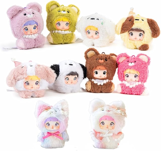 The Nommi Plush Blind Box, Plush Figure Toys 1PC (1 of 10 Possible Styles) Nommi Baby Series Birthday Gifts 5 in