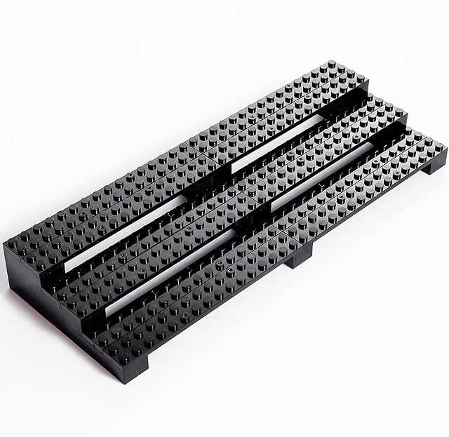 The Minifigures Display Stand, for Lego Minifigure Display Case 3-Tier Mini Figure Shelves Compatible Action Figures Legos Lovers Gift, Black