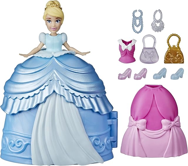 The Disney Princess Secret Styles Fashion Surprise Cinderella, Mini Doll Playset with Extra Clothes and Accessories, Toy for Girls 4 and Up - Sextoyzone