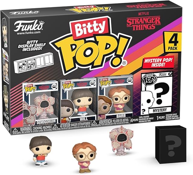 The Funko Pop Bitty: Stranger Things - Demogorgon, Will, Barb, and Mystery Chase Figure - (Style May Vary) and A Surprise Mystery Mini Figure - 0.9 Inch (2.2 Cm) Collectable - Gift Idea