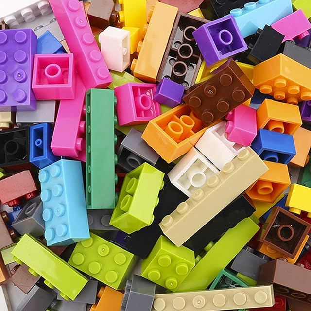 The 120 Pieces Bulk Building Bricks, Compatible with Lego and All Brands, 8 Sizes and A Variety of Colors to Mix and Match,Random Color