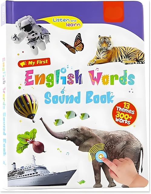 The My First English Sound Toy – 470+ Words, Fun Word Game, Press to Learn Phonics, Alphabet Sound Book, School Education & Perfect Educational Gift(B)