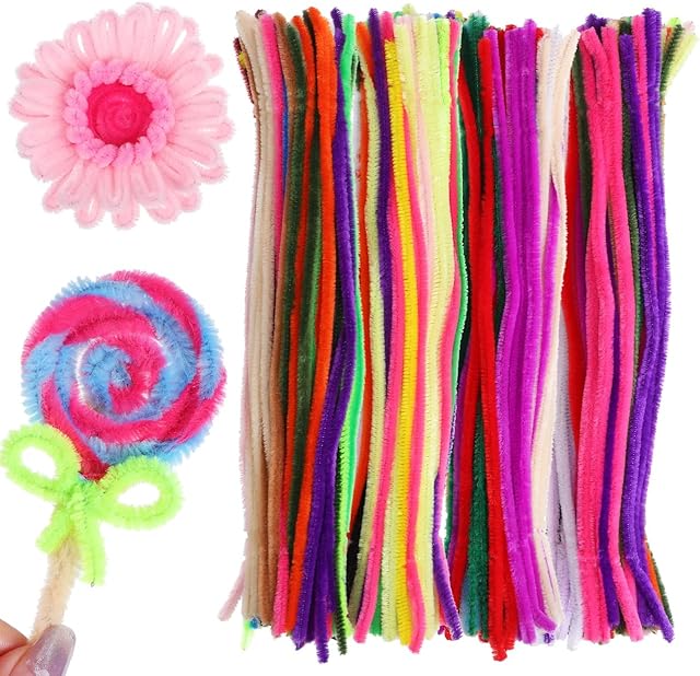 The Angoily 400 Pieces Kids Art & Craft Supplies Set DIY Activities & Parties Pipe Cleaners Craft Set, 20 Vibrant Colors Ideal for Jewelry Making and Creative Projects for Kids and Adults