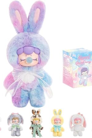 The Rolife Nanci Plush Doll Shining Bunny Series, 1PC Random Design Cute Rabbit Plush Toy Action Figure, Creative Collectible Toys for Holiday Birthday Gift