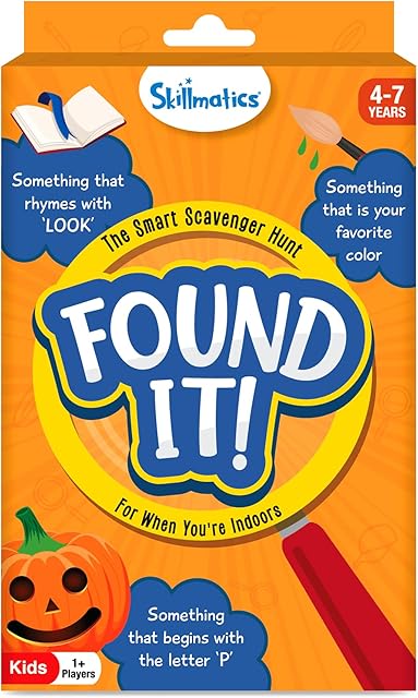 The Skillmatics Scavenger Hunt Card Game - Found It, Educational Learning Toys, Perfect for Home, School, Travel, Playdates & Party Games, Gifts for Kids and Families, for Ages 4, 5, 6, 7