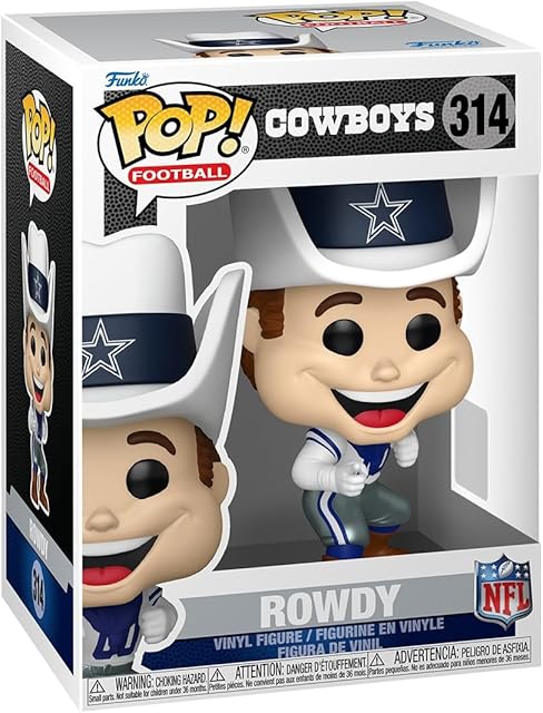 The Funko Pop! NFL Mascots: Cowboys - Rowdy - NHL Mascots and Marks - Collectable Vinyl Figure - Gift Idea - Official Merchandise - Toys for Kids & Adults - Sports Fans - Model Figure for Collectors