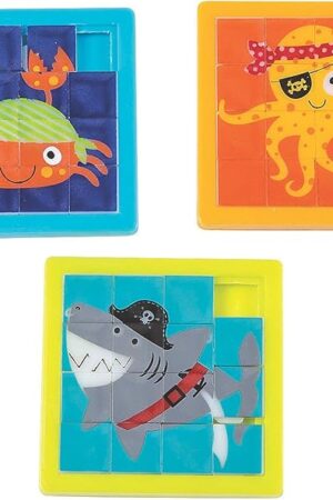 The Pirate Animals Slide Puzzle - Toys - 12 Pieces