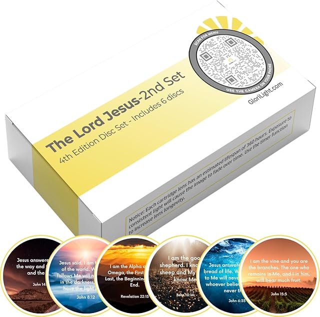 The HD Disc Set, Jesus Christ Part 2, 2nd Edition Jesus Christ Set Project Bible Verses on Walls or Ceilings, Includes 6 Interchangeable Discs, Help Children Live by The Truth of God’s Word