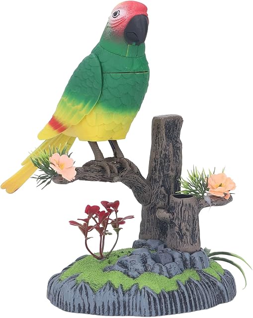 The ZJchao Electric Voice Control Parrot Singing Toy for Kids Adults Mimicry Parrot Simulation Toy Entertainment (506H)