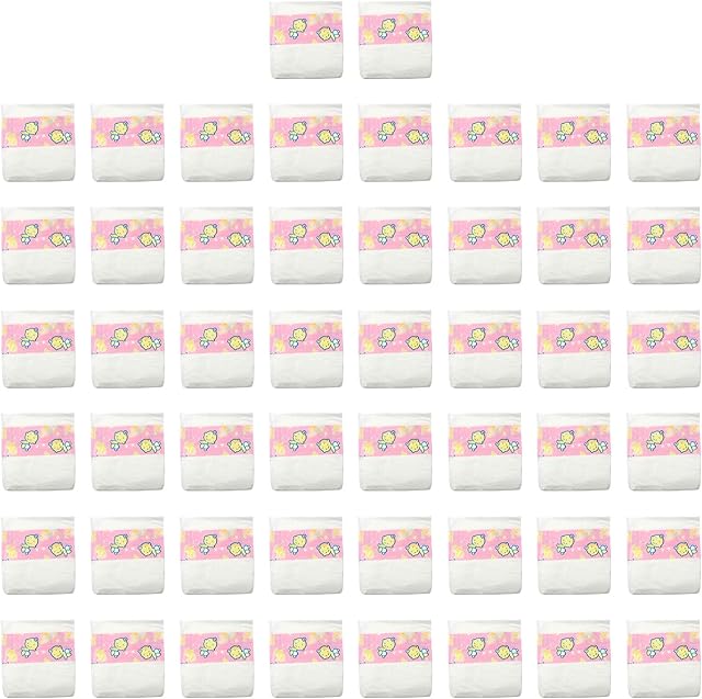 The Charex Baby Doll Diapers Refill Value Pack,50-Piece Newborn Baby Dall Diapers Pack Fit 18-22Inch Dolls,Baby Doll Accessories for Ages 3+