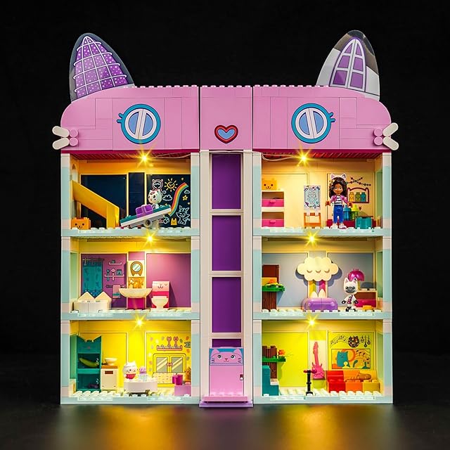 The Upgraded Led Light Kit Compatible with Lego Gabby's Dollhouse Building Set, Lights Decoration Compatible with Lego 10788 (Model Not Included)