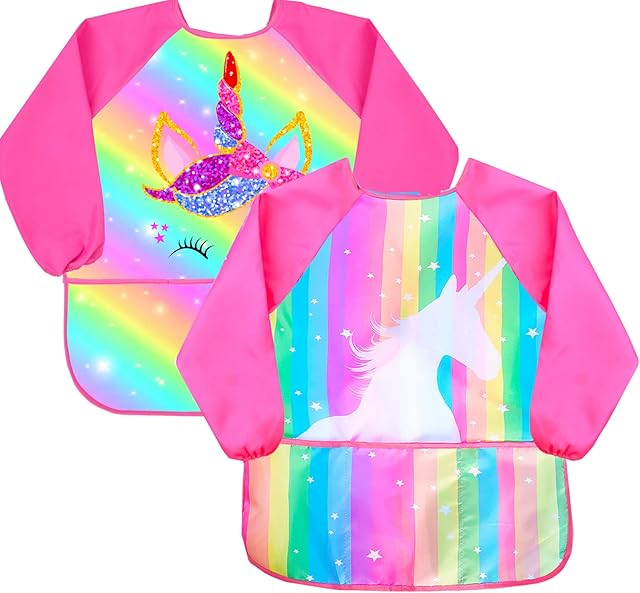 The Sylfairy Art Smock for Kids Waterproof Artist Painting Smocks Toddler Painting Apron