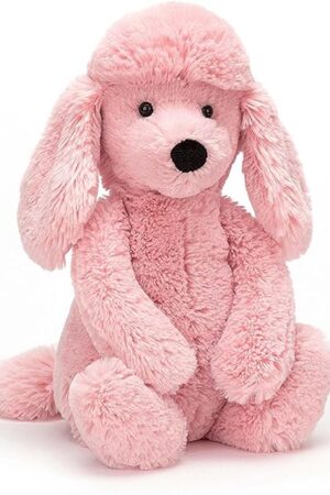 The Plush Poodle Puppy Stuffed Animals Toys Pink Dog Dolls Gifts for Kids Boys Girls 12 Inches