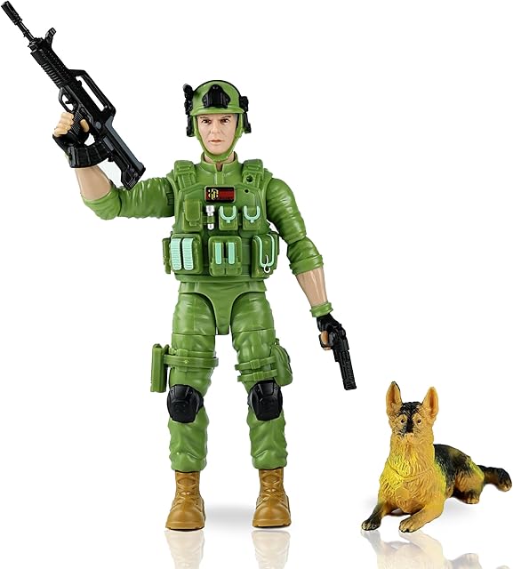 The KAIM Army Men Soldiers Toy for Boys, 7.5-Inch-Scale,Military Soldier Playset,Military Action Figures Toy for Boys 3+