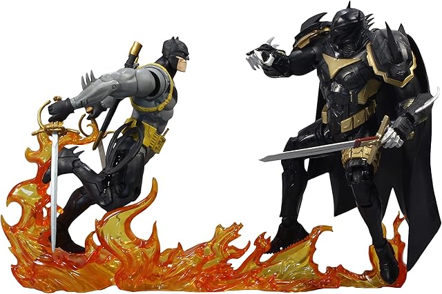 The DC Multiverse Batman vs Azrael (Batman Armor) 7" Action Figure Multipack with Accessories