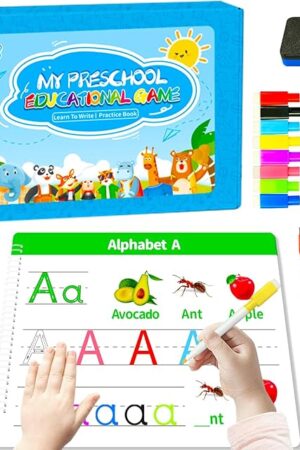 The Preschool Learning Activities-Handwriting Practice for Kids|Montessori Busy Book|Toddler Activity Book|Autism Learning Materials|Educational Workbook|ABC Learning for Kids Ages 3+（8.57 x 12.59″）