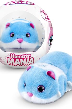 The Pets Alive Hamstermania (Blue) by ZURU Hamster, Electronic Pet, 20+ Sounds Interactive, Hamster Ball Toy for Girls and Children