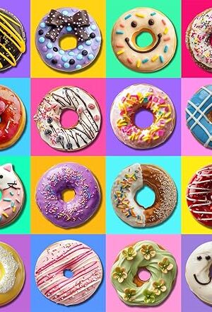 The Puzzles for Kids Ages 4-8-10 Boys Girls, Colorful Donuts 100 Piece Puzzle Children Learning Educational Toys Gifts for 4, 5, 6, 7, 8-10 Years Old