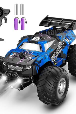 The Remote Control Car for boys 4-7, All-terrain Remote Control Truck for Boys 8-12, Headlight, 1:20, 10KM/H, 2.4GHZ, Speed-friendly, Sturdy, Rechargeable RC Cars for Christmas, Beginner, Kids 6+