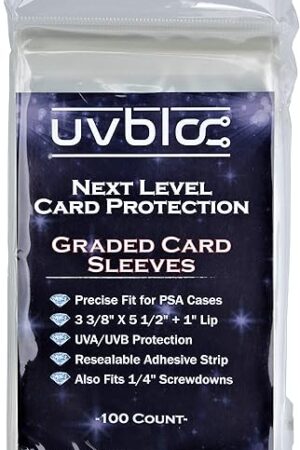 The PSA Graded Card Bags Sleeves (100 Count) Soft Holders for Trading Baseball Sports Slabs