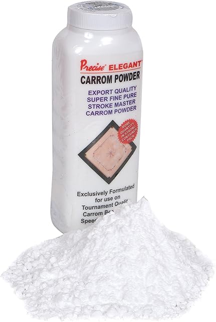 The Precise Elegant Smooth Carrom Board Powder, 100gm,White