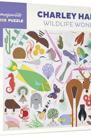 The Pomegranate 500-Piece Jigsaw Puzzle for Adults, Charley Harper's Wildlife Wonders, Large Piece Puzzle, Matte Finish, Snug Fit