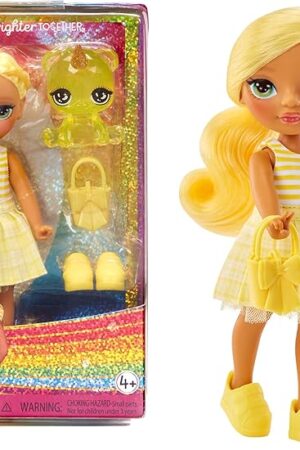 The Rainbow High Littles – Daisy Madison, Yellow 5.5" Posable Small Doll with Purse, Magical Pet Bear, Girls Toy Gift, Kids Ages 4-12 Years