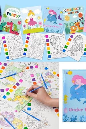 The Rotu Water Coloring Books for Kids Party Favors for Kids 4-8, 30 Pack Birthday Gifts Classroom Prizes Goodie Bags Stuffers Bulk Art Craft Supplies, 210Pcs