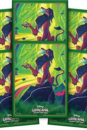 The Ravensburger Disney Lorcana TCG Card Sleeves Featuring Scar – Vengeful Lion by Dominik Mayer | 65 Protective Sleeves for TCG Decks | Ages 8+