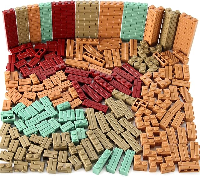 The Feleph 260 Pieces Masonry Profile Bricks Set Multicolor Building Blocks for Wall MOC Parts and Pieces Diverse Bulk Toy Set Compatible with Major Brands