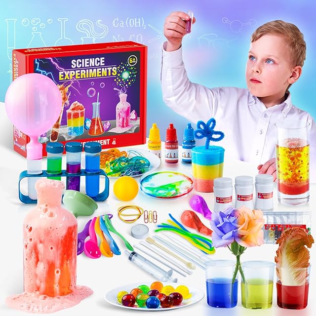 The Science Kits for Kids - 50 Experiments Science Kit for Kids Age 6-12 Year Old, STEM Educational Science Toys Gifts for Girls Boys, Chemistry and Physics Set Toys for Boys Girls