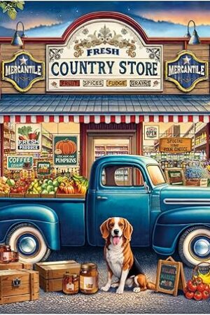 The Rocorose Jigsaw Puzzles for Adults 1000 Pieces, Country Shop Puzzle Challenging Game Night Jigsaw Puzzle with Families Great Gift Home Decoration Fruits and Vegetables Large Puzzles